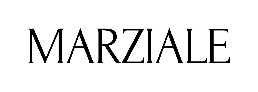 Marziale wordmark, black on white